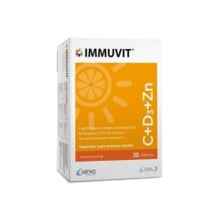 Leriva Pharma Immuvit C+D3+Zn 30.caps - κατάλληλο για την τόνωση της φυσικής άμυνας  του οργανισμού