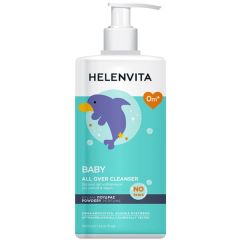 Helenvita Promo Baby All Over Cleanser Powdery perfume 1000ml - Βρεφικό Καθαριστικό Υγρό για Σώμα & Μαλλιά