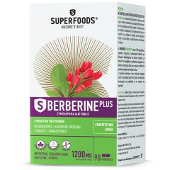 Superfoods S Berberine Plus 1200mg per daily dosage 90.caps - Συμπλήρωμα διατροφής με βερβερίνη που βοηθά στην υποστήριξη της μεταβολικής ισορροπίας