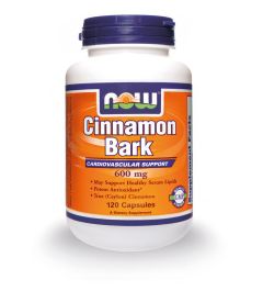 Now Cinnamon Bark 600 mg 120caps - Φλοιός κανέλας αντιοξειδωτικό