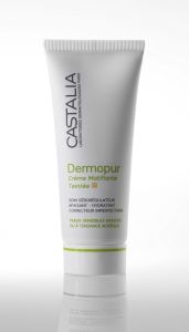 Castalia Dermopur Creme Matifiante Teintee 40ml - address the problems of oily or acne prone skin