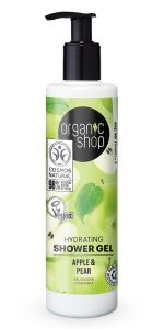 Organic Shop Hydrating Shower Gel Apple & Pear 280ml - Provide yourself with a gentle body care using this hydrating shower gel