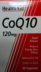 Health Aid CoQ10 (Coenzyme q10) 120mg 30caps - Συνένζυμο Q10 Απελευθερώνει ενέργεια αντιοξειδωτικό