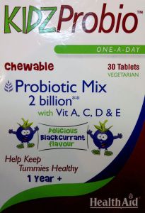 Health Aid KidzProbio (2 billion) Tablets - Probiotic mix with vitamins for children 30.chw.tbs