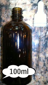 Dark brown Glass bottle with dropper 100ml