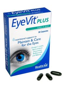 Health Aid Eyevit Plus caps 30caps - Ειδικός συνδυασμός για την φροντίδα των ματιών