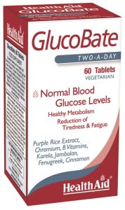 Health Aid Glucobate glucose regulator 60v.tabs -  διατήρηση υγιών επιπέδων γλυκόζης στο αίμα
