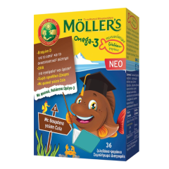 Moller's Child Gels-Fish Shaped Omega-3 Cola flavor (36gels) - Νοστιμότατα Ζελεδάκια Ωμέγα-3 & Φυσική Βιταμίνη D