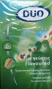 BDF Duo Flavoured condoms (6) - Durable condoms in various flavours (6pcs)