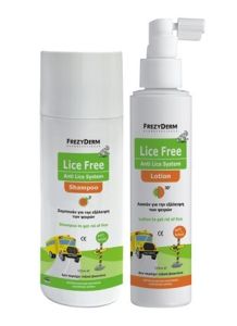 Frezyderm Lice Free Set 125/125ml&1comb - Complete natural treatment for the eradication of lice