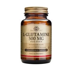 Solgar L-Glutamine 500mg veg caps 50 - Γλουταμίνη 500mg σε κάψουλες κατάλληλες για χορτοφάγους (50caps)