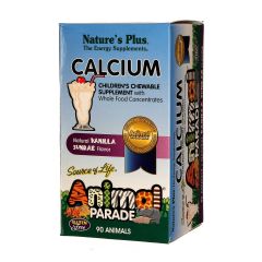 Nature's Plus Animal Parade Calcium chewable tabs - Ασβέστιο για παιδιά σε μασώμενες ταμπλετες γεύση βανίλια