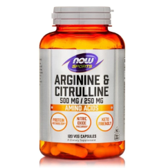 Now Foods Arginine & Citrulline 500/250mg 120veg.caps - αργινίνη και κιτρουλίνη