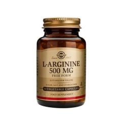 Solgar L-Arginine 500mg 50v.caps - Συμπλήρωμα αργινίνης σε κάψουλες