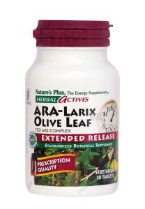 Nature's PLus Ara-Larix Olive Leaf 30veg.tabs - Εξαιρετική φόρμουλα για την αντιμετώπιση ιών, βακτηρίων και μυκήτων 