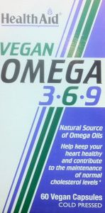 Health Aid Vegan Omega 3-6-9 caps - Απαραίτητα λιπαρά οξέα, άοσμο κατάλληλο και για εξωτερική χρήση
