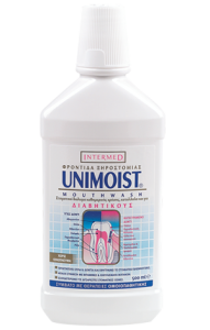 Intermed Unimoist Mouthwash (Diabetics) 500ml - απαλό φθοριούχο στομ.διάλυμα για διαβητικούς