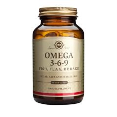 Solgar Omega 3-6-9 softgels - από μη επεξεργασμένα έλαια ψαριών, λιναριού και μποράγκο