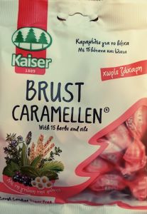 Kaiser Brust Caramellen Cough candies 75gr - Καραμέλες για το βήχα με 15 βότανα & μέλι