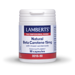 Lamberts Natural Beta Carotene 15mg 90.caps - Β-καροτένιο φυσικής προελεύσεως με Λουτεΐνη και Ζεαξανθίνη