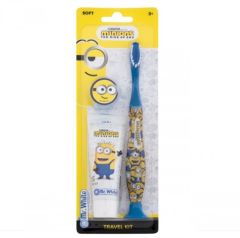 Mr.White Minions Travel Kit toothbrush & toothpaste 1.pack - Παιδική Οδοντόβουρτσα & Οδοντόκρεμα, 25ml