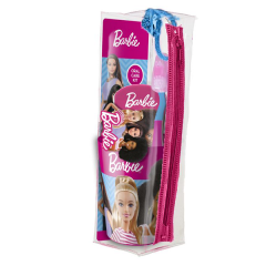 Mr.White Barbie set toothbrush holder and toothbrush 1.pack - Children's Set Toothbrush, Toothpaste, Cup & Purse, 75ml