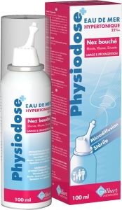 Gilbert Laboratories Physiodose Hypertonic sea water 100ml - Hypertonic seawater for the nose