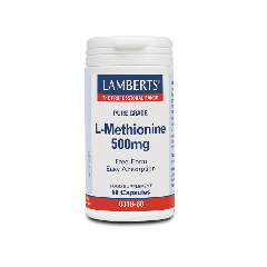 Lamberts L-Methionine 500mg 60.caps - Η Μεθειονίνη αποτελεί ένα από τα απαραίτητα θειούχα αμινοξέα
