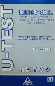 Sterile Urine cap for urine sample analysis 1piece - Ουροσυλλέκτης για εξετάσεις (Ουροτεστ) (U-Test) 120ml (1τμχ)