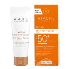 Atache Be Sun Gel Cream Color SPF50+ Oil Free 50ml - Αντιηλιακή Κρέμα-τζελ για μεικτά και λιπαρά δέρματα