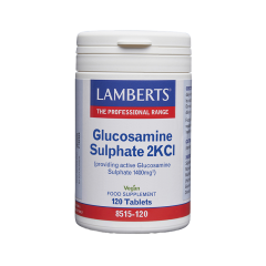 Lamberts Glucosamine Sulphate 2KCL 1500mg 120tabs - Θειϊκή Γλυκοζαμίνη με χλωριούχο κάλιο ώστε να απορροφάται ταχύτερα