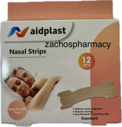 Aidplast Nasal strips (Skin colour) standard size 12.pcs - Ρινικές ταινίες στο χρώμα του δέρματος