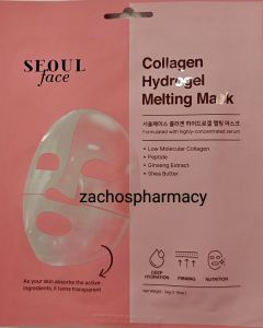 Dermal Seoulface Collagen Hydrogel Melting mask 1.piece - Μάσκα προσώπου σχεδιασμένη για να προσφέρει βαθιά ενυδάτωση, βελτιώνοντας την ελαστικότητα του δέρματος