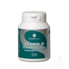 Health Sign Vitamin B1 (Thiamin) 100 mg 90 tabs - Βιταμίνη που βοηθά στην καλή λειτουργία του νευρικού συστήματος