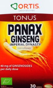 Ortis Panax Ginseng Tonus (Korean Ginseng) 30tabs - immediate effectiveness and optimal stimulation