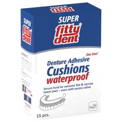 Fittydent Super Denture Adhesive Cushions 15.strips - Μεμβράνες στερέωσης οδοντοστοιχειών