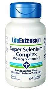 LifeExtension Super Selenium Complex 200μg with Vit.E 100veg.caps - Αντιοξειδωτική δράση - Καλή λειτουργία θυρεοειδούς αδένα