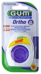 Gum Ortho+ Floss (3220) 1pc - Οδοντικό νήμα 3 σε 1 ιδανικό για ορθοδοντικές συσκευές, γέφυρες