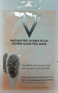 Vichy Double Glow Peel Mask 2x6ml (2x6gr) - H πρώτη μάσκα με πετρώματα ηφαιστειακής προέλευσης και ΑΗΑ (οξέα φρούτων)