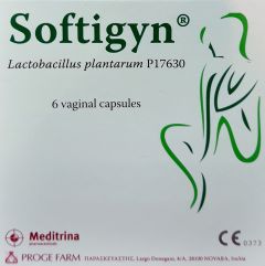 Meditrina Pharmaceuticals Softigyn 6 vaginal capsules - Κολπικά καψάκια γαλακτοβάκιλων