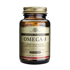 Solgar Omega-3 Double Strength 30softgels - παρέχει υψηλής ισχύος ουσιώδη λιπαρά οξέα Omega-3 ψυχρής πίεσης 