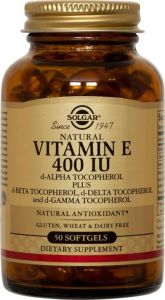 Solgar Vitamin E 268mg (400IU) & Mixed Tocopherols Natural 50s.gels - βιταμίνη Ε φυσικής πηγής ως d-άλφα τοκοφερόλη