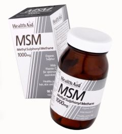 Health Aid MSM 1000mg Organic Sulphur 90tbs - Οργανικό θείο για τα οστά & αρθρώσεις 