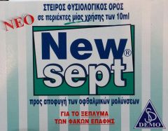 Demo Newsept Plus Aqueous Sodium Chloride 0.9% sol with preservative 30x10ml - For leaching all of the contact lenses