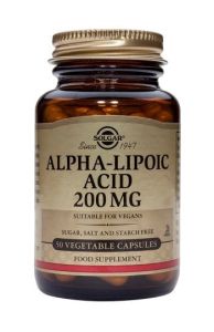 Solgar Alpha Lipoic Acid 200mg 30veg.caps - Powerful antioxidant sulphide