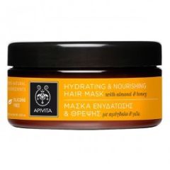Apivita Hydrating & Nourishing mask 200ml - Hair mask with almond and honey for dry damaged hair