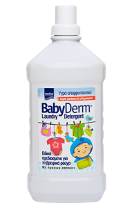 Intermed Babyderm Laundry Detergent 1,5litre -  απαλό υγρό απορρυπαντικό,  ειδικά σχεδιασμένο για τα βρεφικά ρούχα