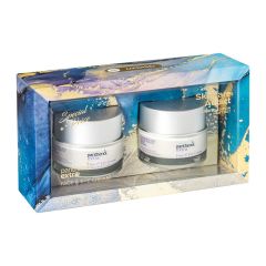 Medisei Panthenol Extra Skincare Addict Ltd.edn gift set 50/50ml - Κρέμα προσώπου και ματιών με αντιρυτιδική δράση σε διπλή συσκευασία