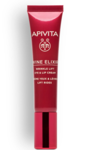 Apivita Wine Elixir Wrinkle Lift Eye & Lip cream 15ml - Αντιρυτιδική Κρέμα Lifting για τα Μάτια & τα Χείλη