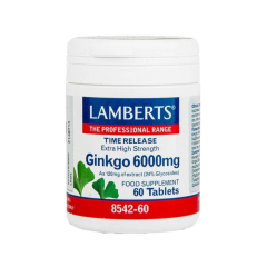 Lamberts Ginkgo 6000mg extra strength 30tabs - Τζιγκο Μπιλομπα εξαιρετικά υψηλής ισχύος